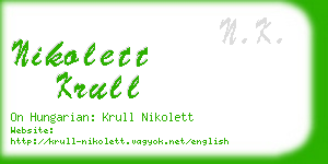 nikolett krull business card